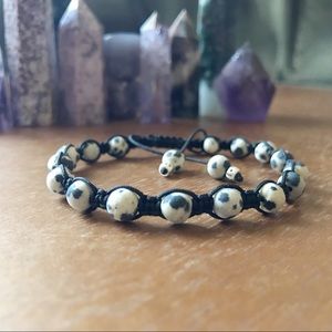 Handmade} Dalmatian Jasper w/ Silver Bracelet